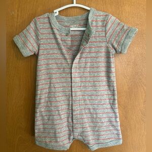 Carter's Striped Gray and Red Bodysuit